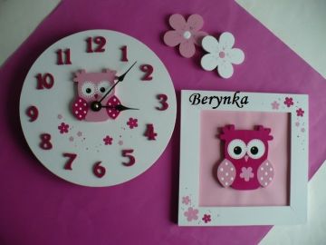 Hodiny se sovičkou - kulaté/čtvercové