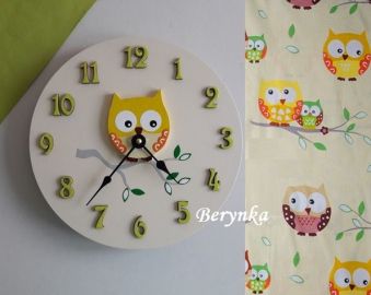 Hodiny se sovičkou - kulaté/čtvercové
