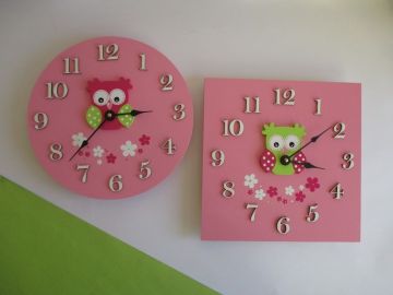 Hodiny se sovičkou - kulaté/čtvercové