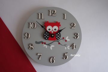 Hodiny se sovičkou - kulaté/čtvercové