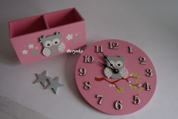 Hodiny se sovičkou - kulaté/čtvercové