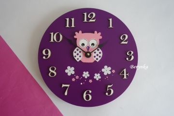 Hodiny se sovičkou - kulaté/čtvercové
