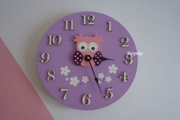 Hodiny se sovičkou - kulaté/čtvercové
