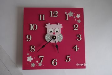 Hodiny se sovičkou - kulaté/čtvercové