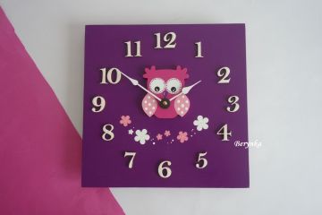 Hodiny se sovičkou - kulaté/čtvercové