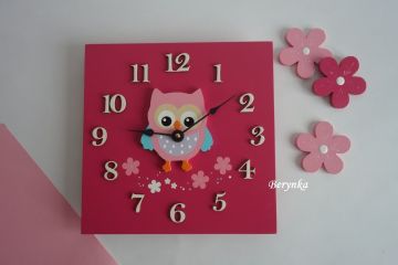 Hodiny se sovičkou - kulaté/čtvercové