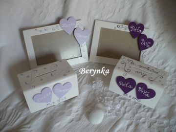 Dřevěná pokladnička "svatební"