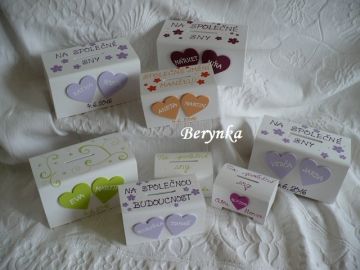 Dřevěná pokladnička "svatební"