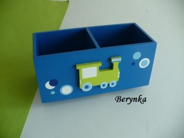 Dřevěné dekorace - modro-zelená - kolečka