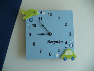 Dřevěné dekorace - modro-zelená - kolečka