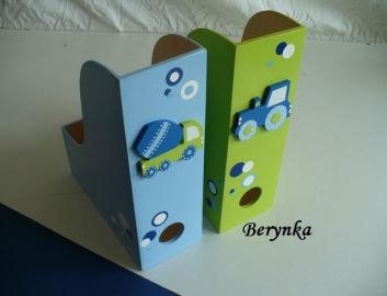 Dřevěné dekorace - modro-zelená - kolečka