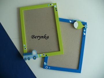 Dřevěné dekorace - modro-zelená - kolečka