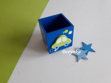 Dřevěné dekorace - modro-zelená - kolečka