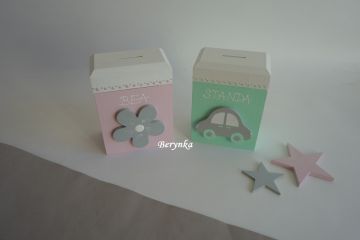 Dřevěná pokladnička pro děti