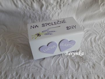 Svatební pokladnička s levandulí