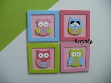 Obrázky s různými sovičkami