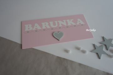 Cedulka se jménem - se srdíčkem