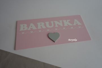 Cedulka se jménem - se srdíčkem