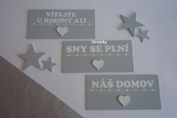 Cedulka se jménem - se srdíčkem