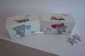 Dřevěná pokladnička - kasička pro děti