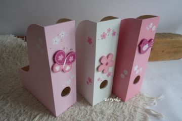 Dřevěné šanony s ptáčkem