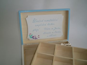 Svatební truhla - malovaná podle oznámení