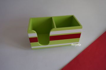 Dřevěné dekorace - zeleno-červené