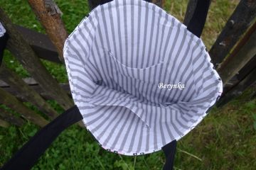 Nákupní látková taška s kytičkami