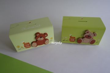 Dřevěná pokladnička pro děti