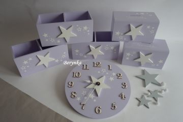 Dekorace fialové s hvězdičkou