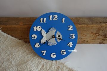 Hodiny s rybkou - kulaté/čtvercové