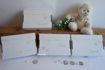 Dárková krabička na dřevěné svícny