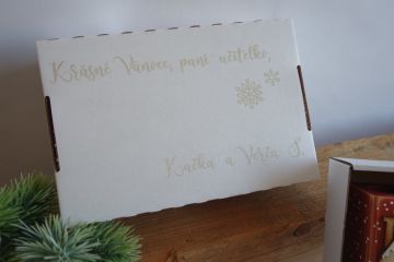 Dárková krabička na dřevěné svícny