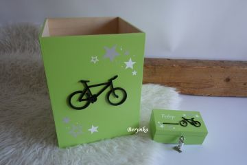 Odpadkový koš s jízdním kolem