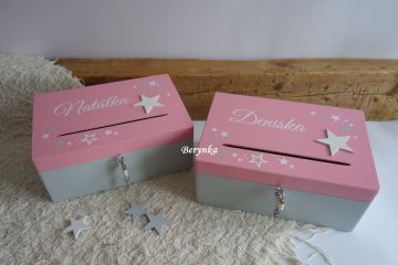 Dřevěná bedýnka - pokladnička