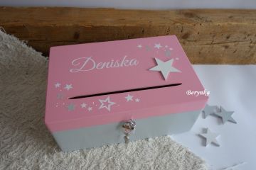 Dřevěná bedýnka - pokladnička