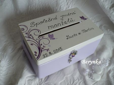 Svatební bedýnka s ornamenty - podle oznámení