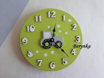 Hodiny s traktorem - kulaté/čtvercové