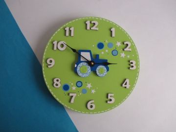 Hodiny s traktorem - kulaté/čtvercové