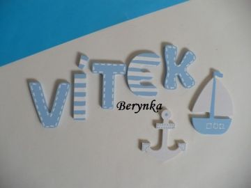 Dřevěná písmenka "s čárkováním"