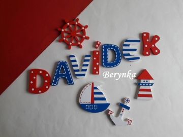 Dřevěná písmenka "s čárkováním"