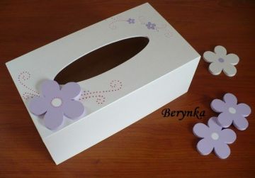 Krabička na kapesníky s kytičkou