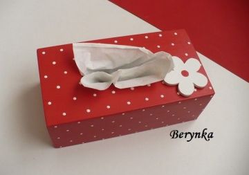 Krabička na kapesníky s kytičkou