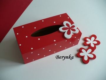 Krabička na kapesníky s kytičkou