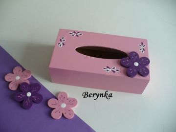 Krabička na kapesníky s kytičkou