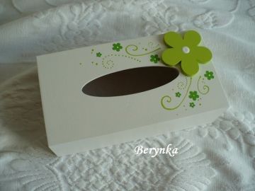 Krabička na kapesníky s kytičkou
