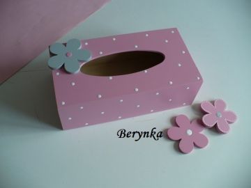 Krabička na kapesníky s kytičkou