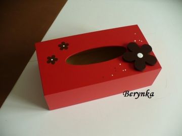 Krabička na kapesníky s kytičkou