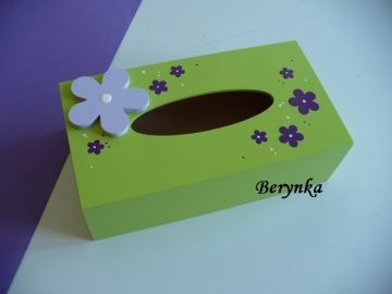 Krabička na kapesníky s kytičkou
