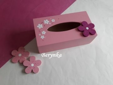 Krabička na kapesníky s kytičkou